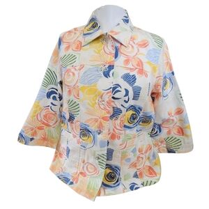 Koret Vibrant‎ Floral Button-Up Jacket Size Large